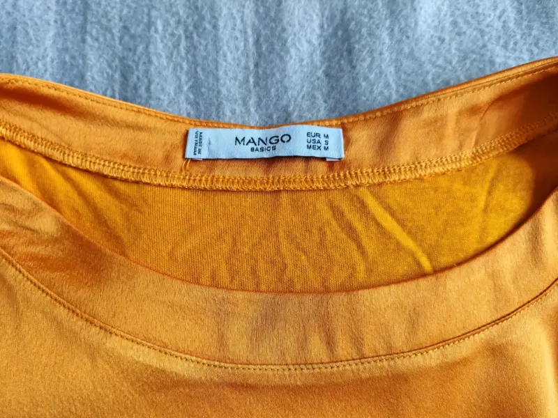 Polera naranja básica Mango para mujer - 2