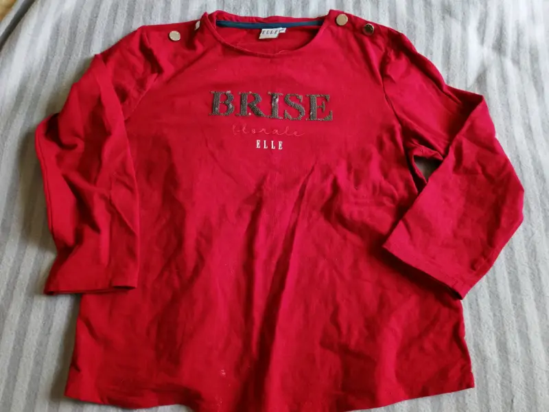 Polera roja de manga larga Elle para mujer - 2