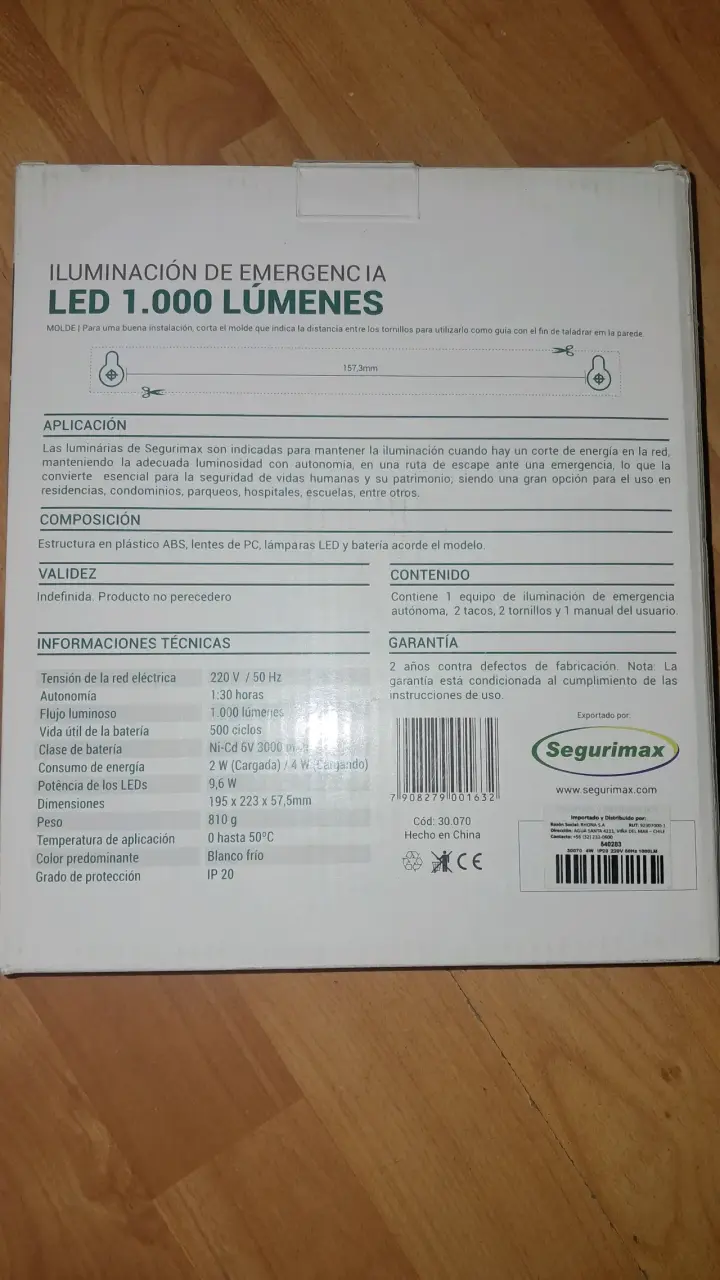 Luz de emergencia LED 1000 lúmen - 2