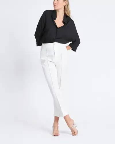 Blusa Satinada Negra Liola, talla S - miniatura 4
