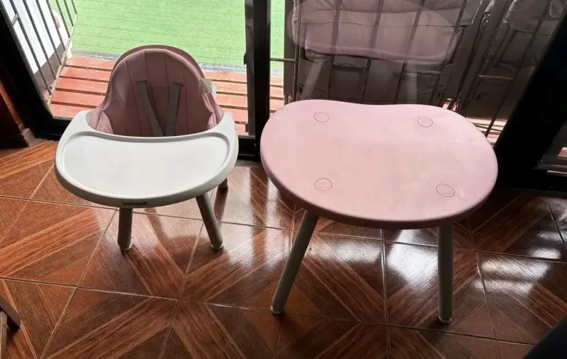 Silla de comer para bebé Bebesit rosa - 2