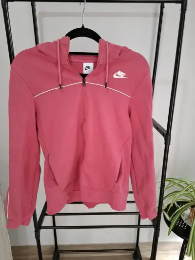 Polerón Nike con capucha rosado para mujer - miniatura 1