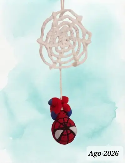 Colgante de auto Spiderman tejido a mano - miniatura 1