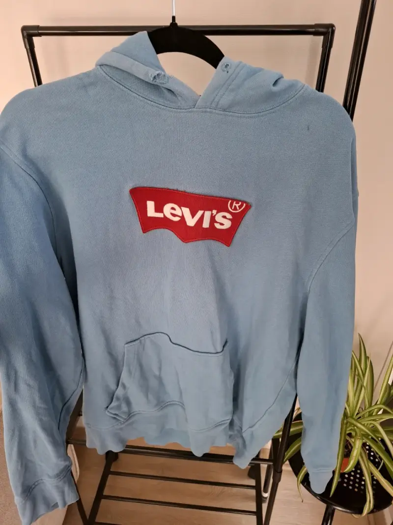 Polerón con capucha azul Levi's para hombre - 1