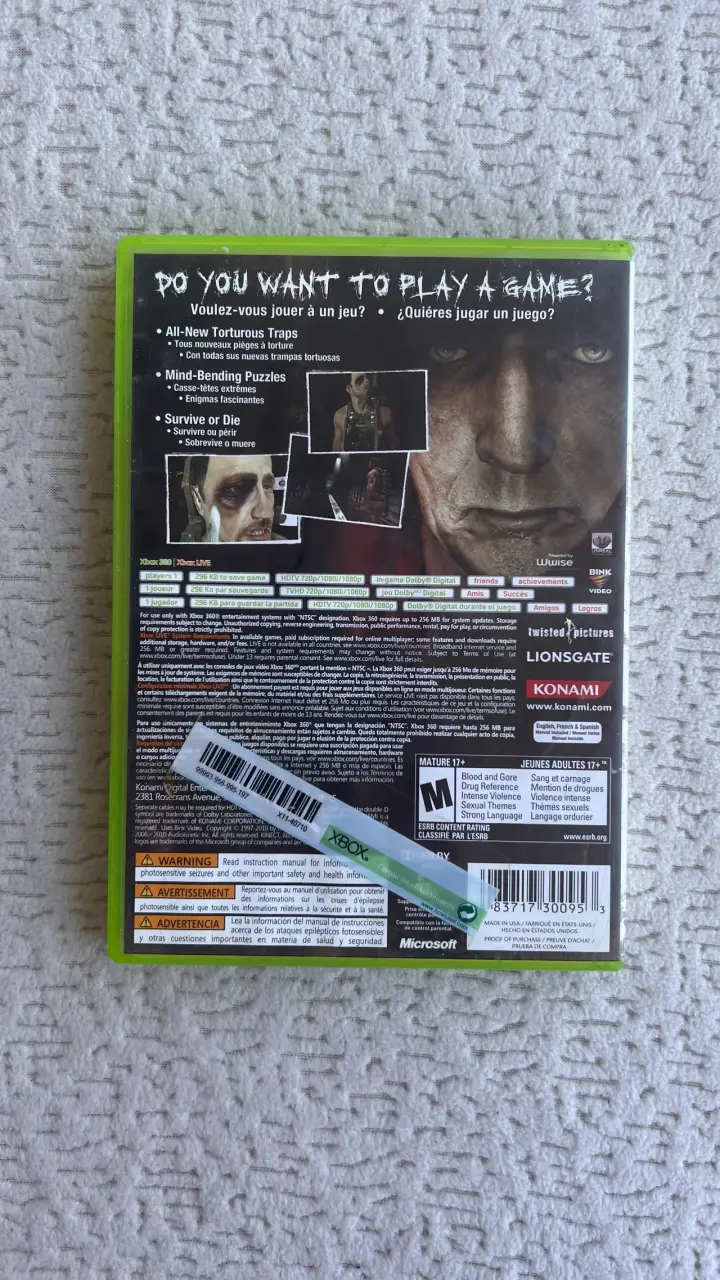 Juego Xbox 360 Saw II Flesh & Blood - 2