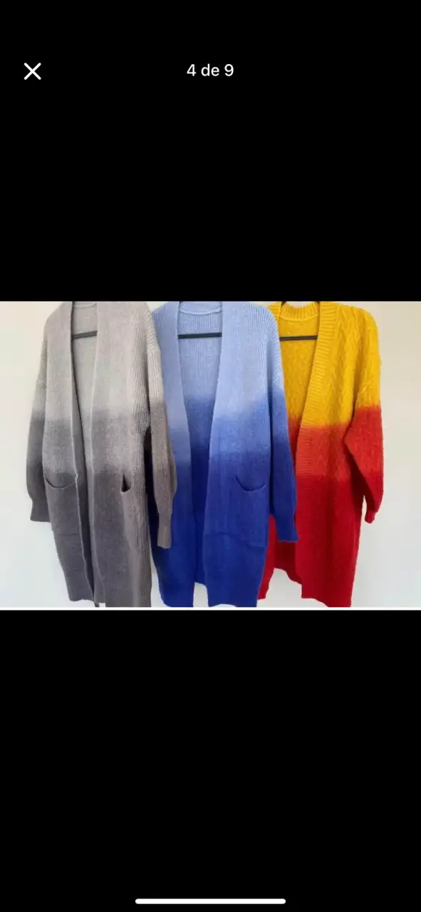 Cardigans largos de colores variados - 1