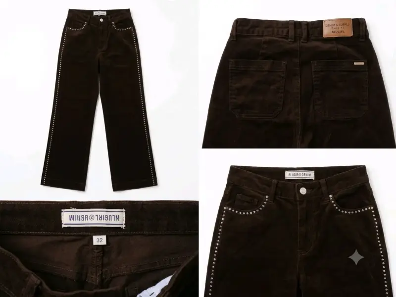 Pantalon marrón con tachas