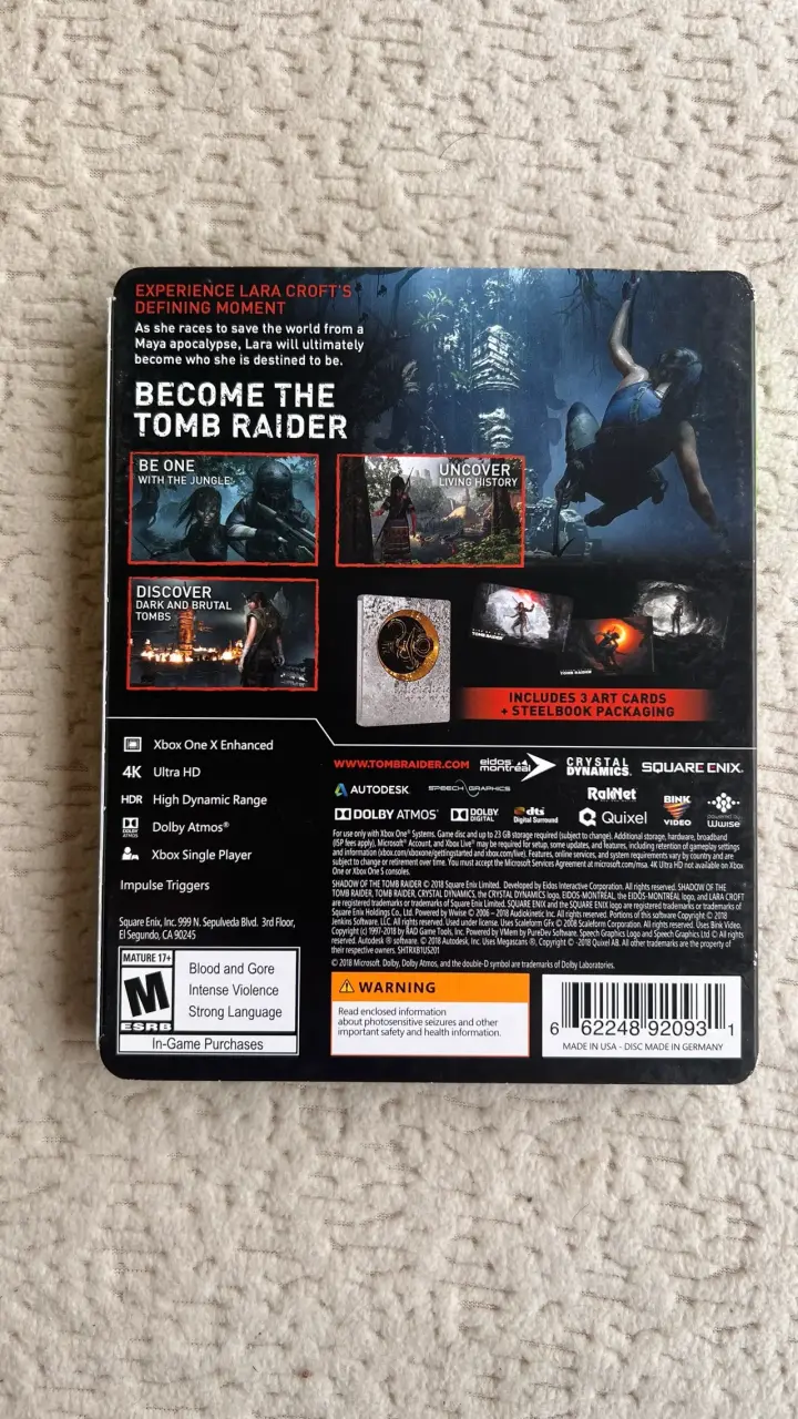 Juego Xbox One Shadow of the Tomb Raider Steelbook - 2