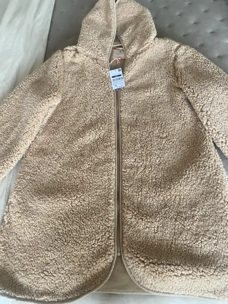 Chaqueta de lana beige con capucha Newport - 2