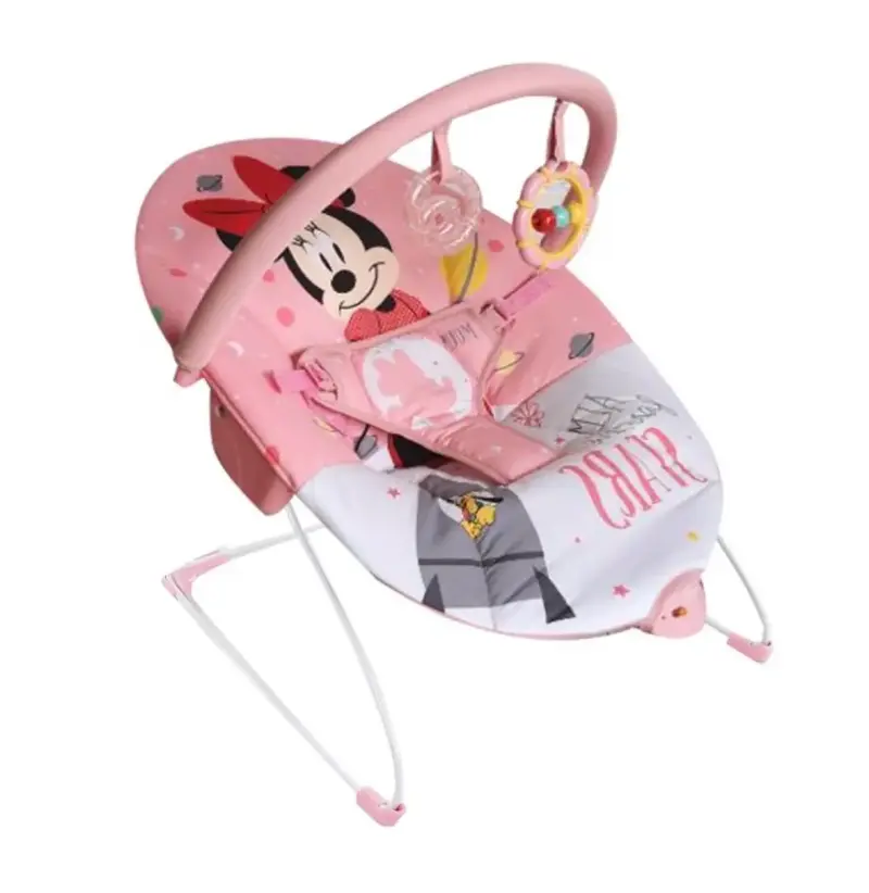 Silla mecedora para bebé Minnie Mouse rosa