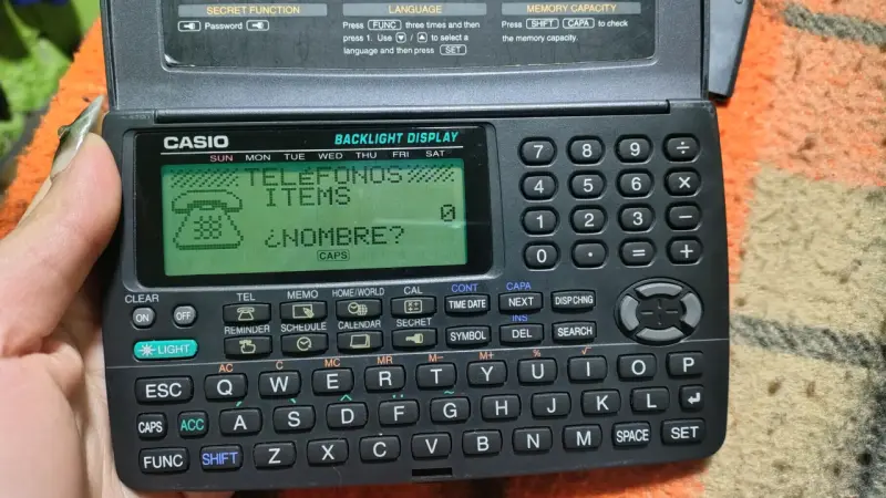 Agenda electrónica Casio pantalla retroiluminada - 1