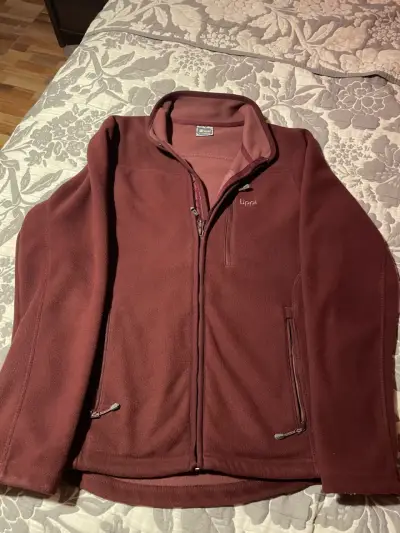 Chaqueta polar burdeo Uppí con cierre - miniatura 1