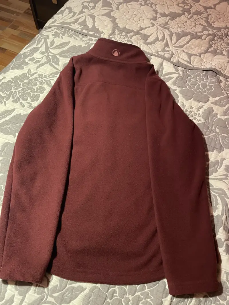 Chaqueta polar burdeo Uppí con cierre - 5