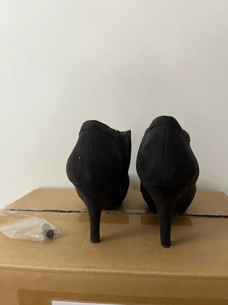 Botines de tacón alto negros para mujer - 2