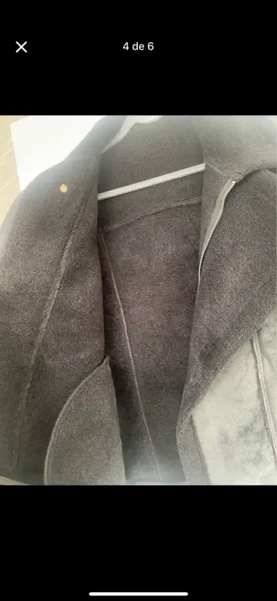 Chaqueta de invierno gris con forro polar - miniatura 3
