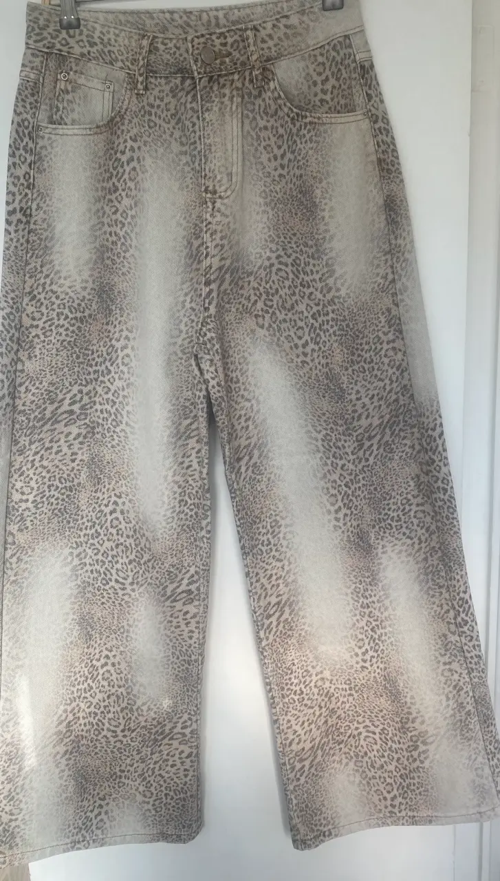 Pantalones anchos estampado animal print - 2