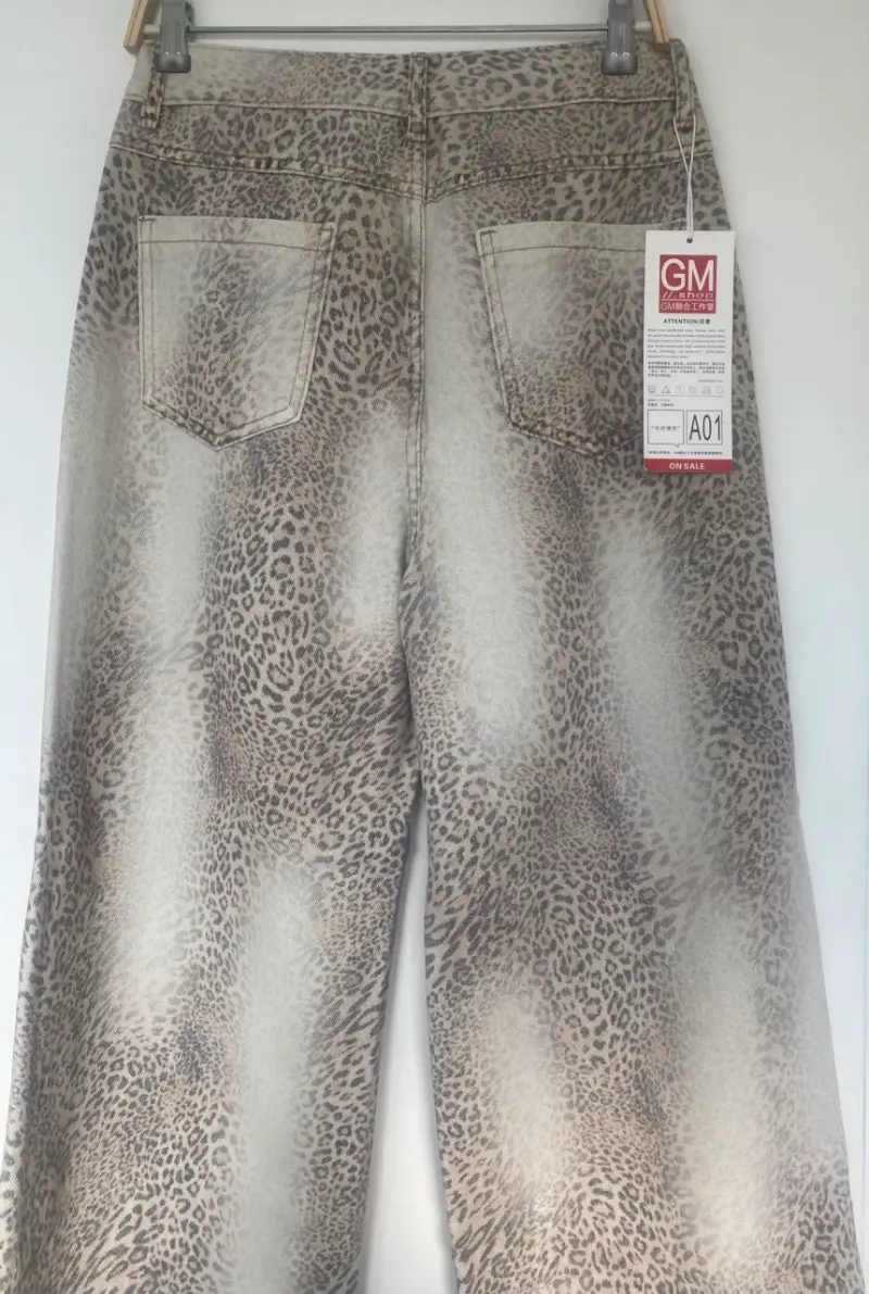 Pantalones anchos estampado animal print - 5