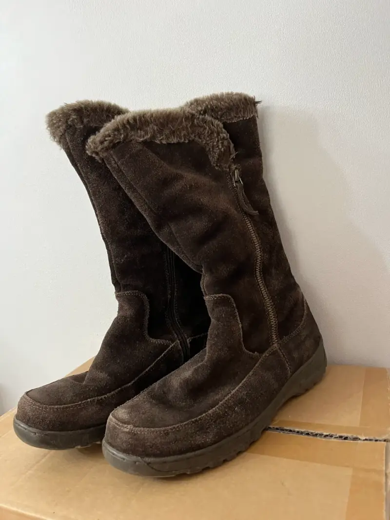 Botas de invierno marrones con forro de piel - 3