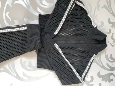 Conjunto de punto calado blanco y negro - miniatura 4