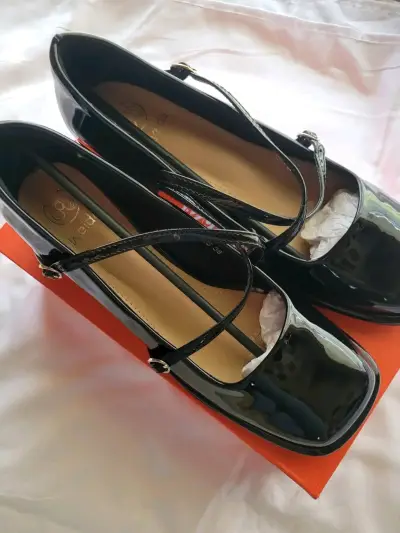 Zapatos Weide charol negro con tacón bajo - miniatura 3