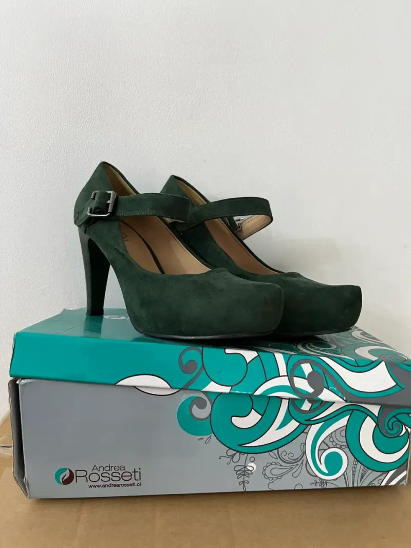 Zapatos de Tacón Verde Andrea Rosseti - 1