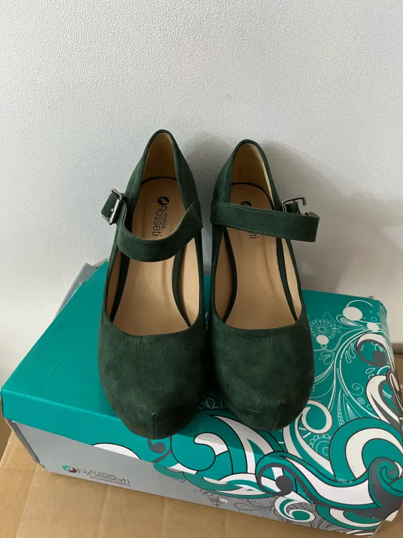Zapatos de Tacón Verde Andrea Rosseti - 2