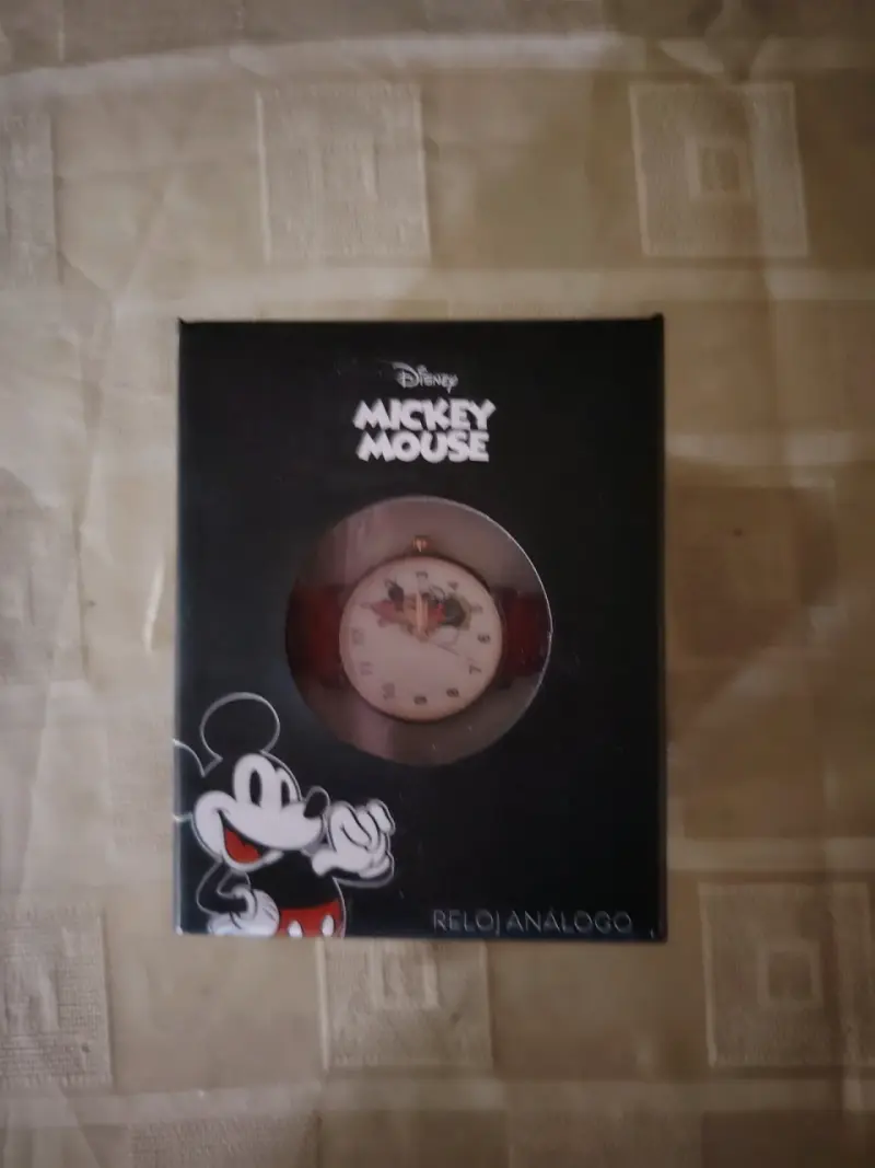 Reloj analógico Disney Mickey Mouse con correa roja - 1