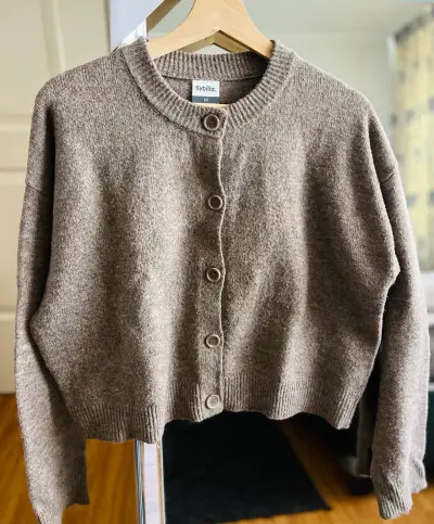 Cardigan de lana marrón Sybilla para mujer - miniatura 1