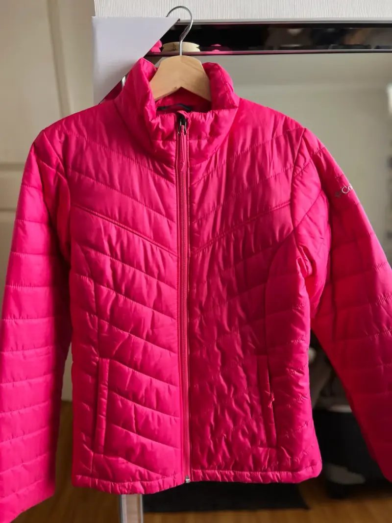 Chaqueta Columbia acolchada fucsia para mujer - 1
