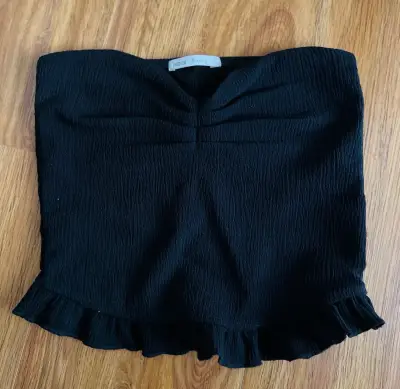 Top negro con volantes Index Basics - miniatura 1