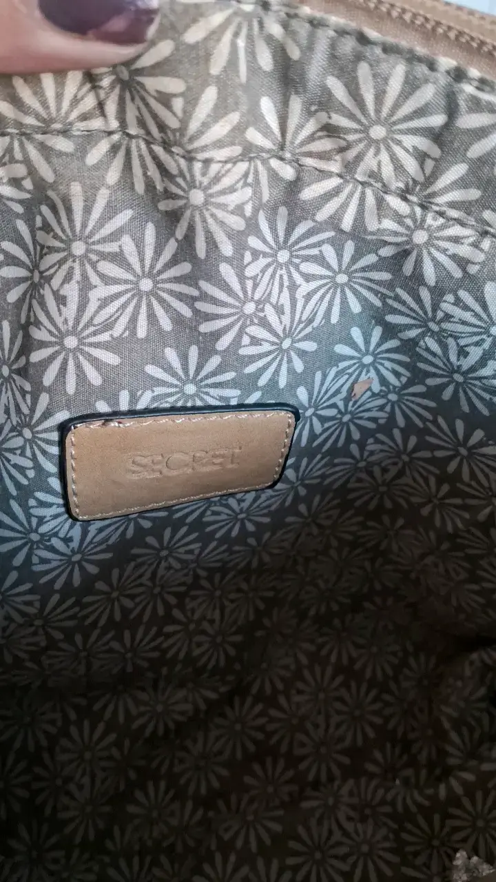 Bolso bandolera Secret beige y verde - 4