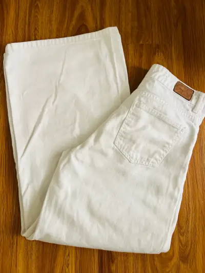 Pantalones blancos de pierna ancha Sybilla - miniatura 1