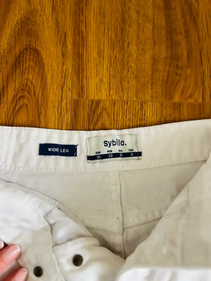 Pantalones blancos de pierna ancha Sybilla - 2