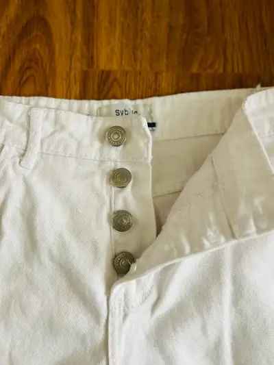 Pantalones blancos de pierna ancha Sybilla - miniatura 3