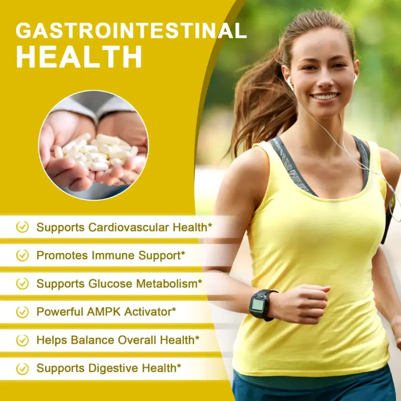 Suplemento Berberina 1000mg para Salud Gastrointestinal - 4