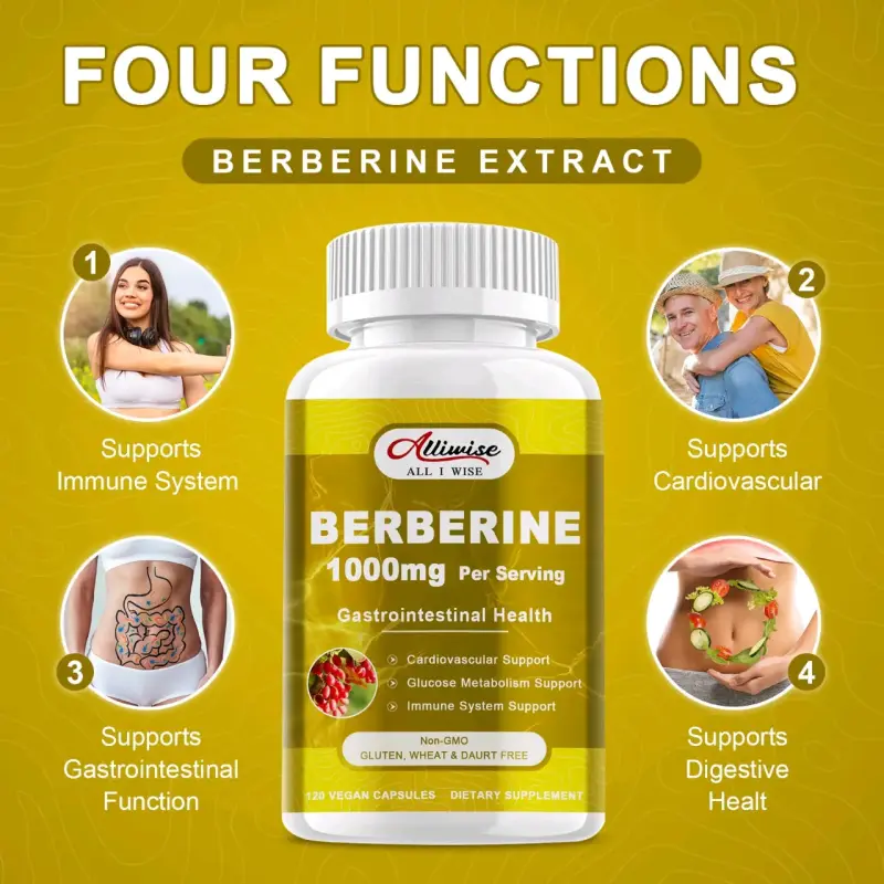 Suplemento Berberina 1000mg para Salud Gastrointestinal - 5