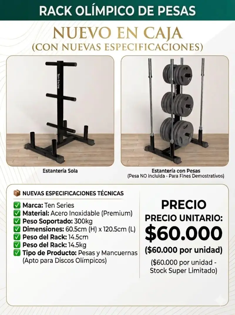 Rack Olímpico de Pesas Ten Series Nuevo - 1