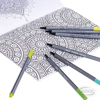 Set de 48 Plumones Fineliner Adix Colores Vivos - miniatura 2