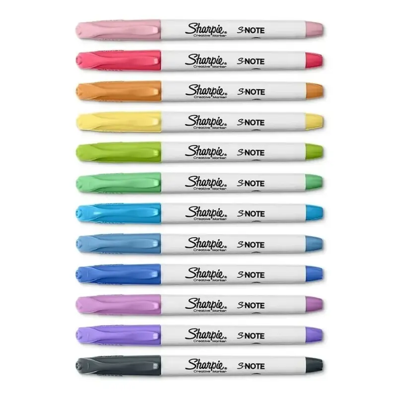 Set de 12 Marcadores Sharpie S-Note Colores Vivos - 3