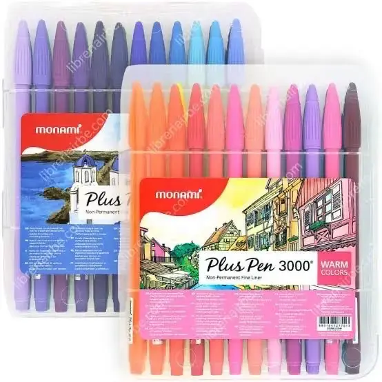 Set de Plumones Monami Plus Pen 3000 Colores Vivos - 1