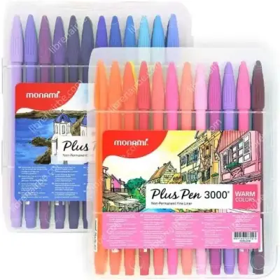 Set de Plumones Monami Plus Pen 3000 Colores Vivos - miniatura 1