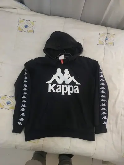 Polerón con capucha Kappa negro unisex - miniatura 1