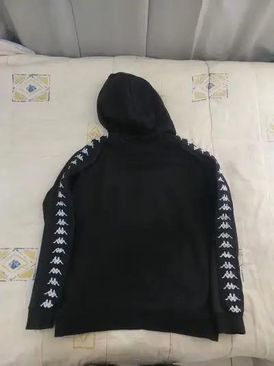 Polerón con capucha Kappa negro unisex - miniatura 2