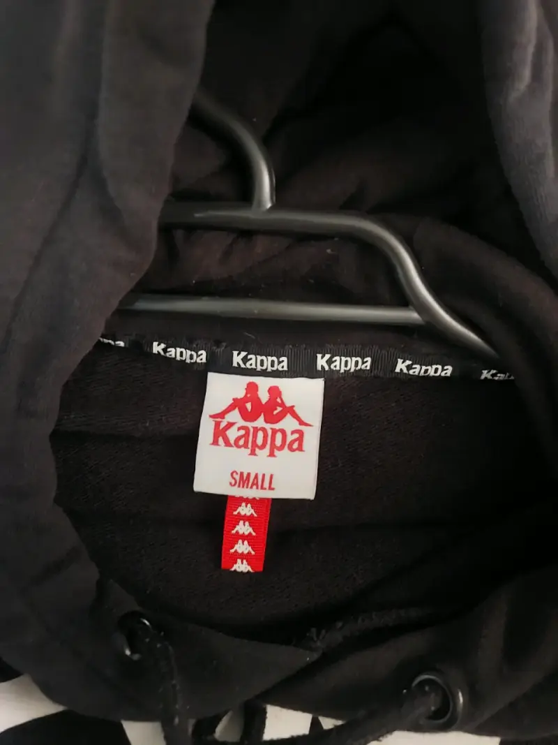 Polerón con capucha Kappa negro unisex - 3