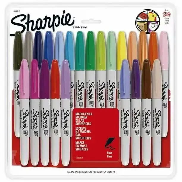 Set de 24 marcadores permanentes Sharpie colores surtidos