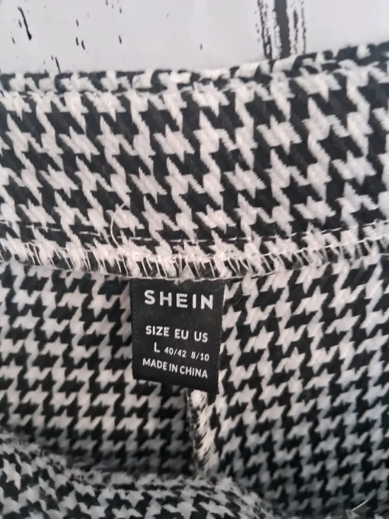 Falda corta Shein con diseño pata de gallo - 3