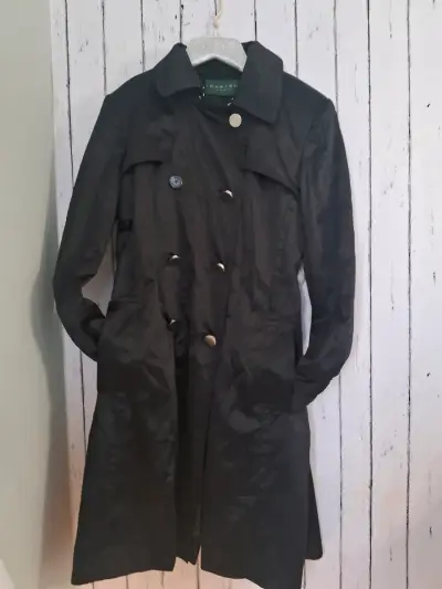 Abrigo negro Carven Paris para mujer - miniatura 2