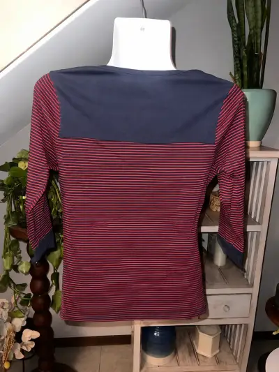 Polera Topshop a rayas rojas y azules - miniatura 2