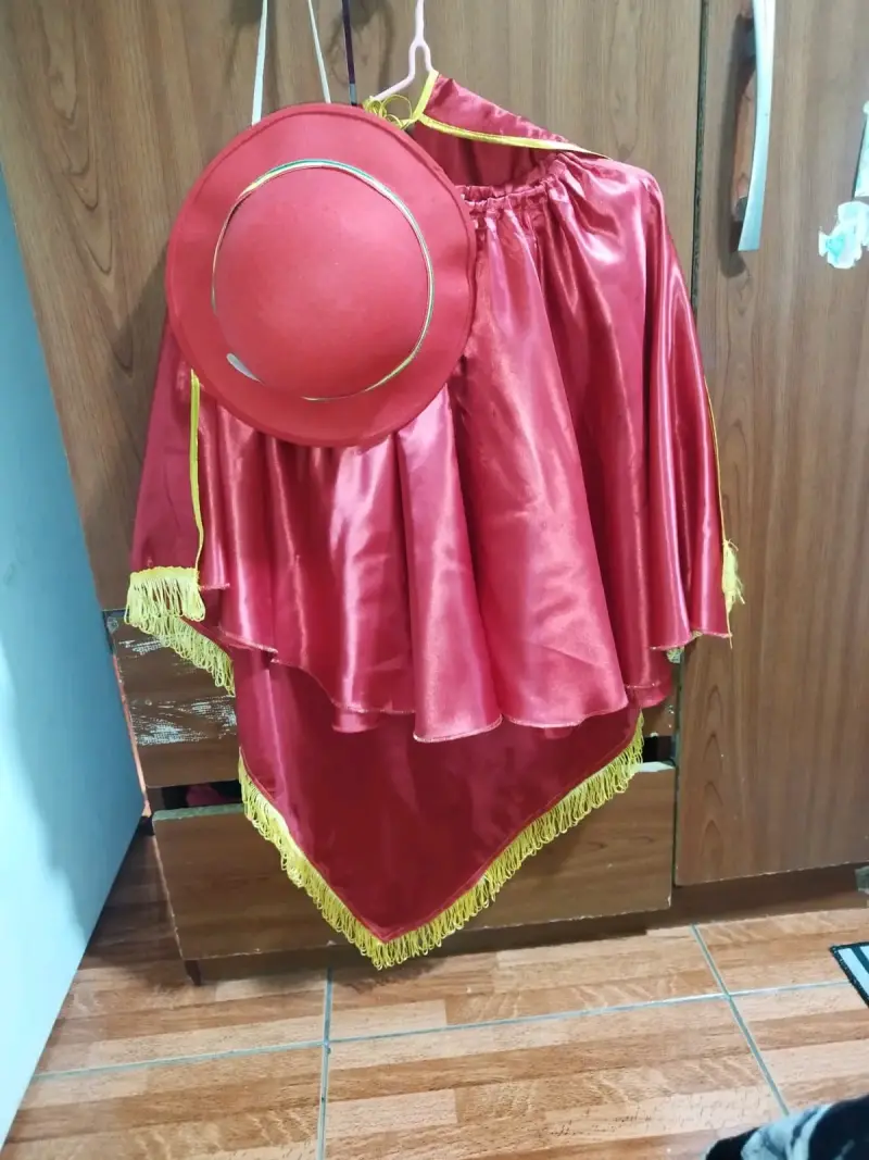 Disfraz de diablada rojo con sombrero talla 10/12 - 3