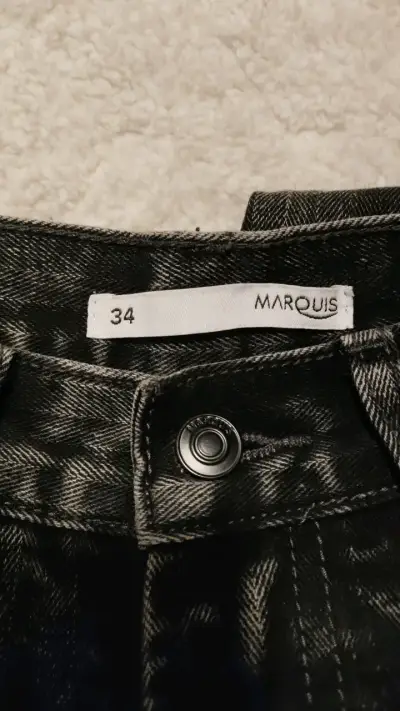 Jeans negros de corte recto para mujer - miniatura 5